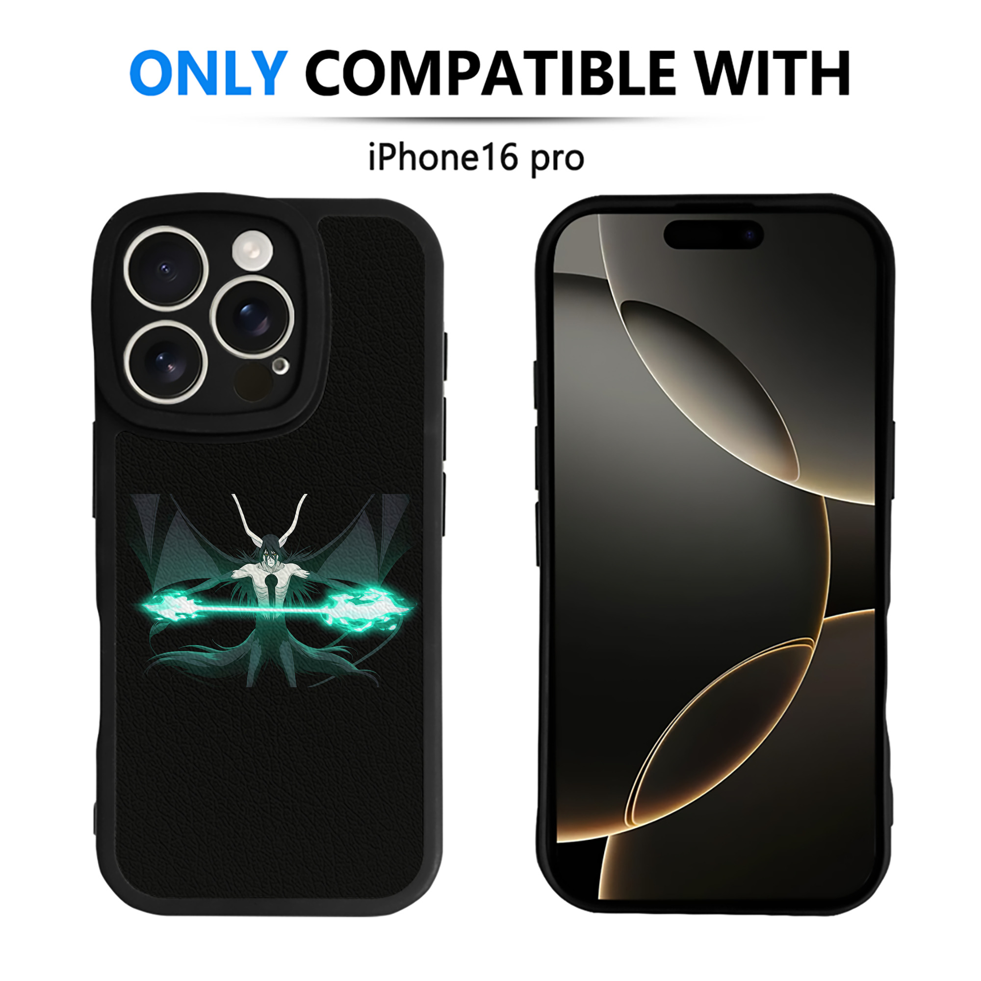 （画像用） ブリーチ ウルキオラ·シファー BLEACH Ulquiorra cifer 【iPhone 16シリーズ対応】シリコンスマホケース（レザー調） 材質：シリコン